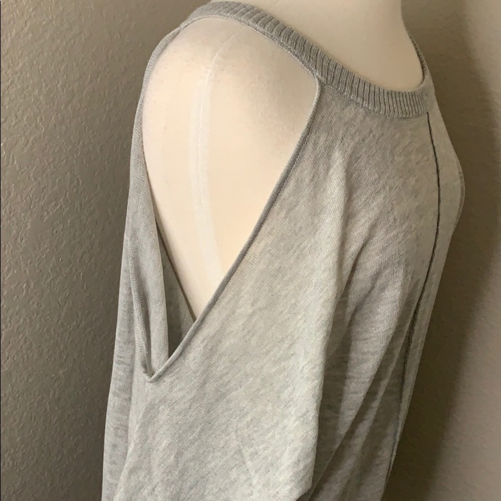 COTTON EMPORIUM grey open shoulder sweater - Picture 4 of 9